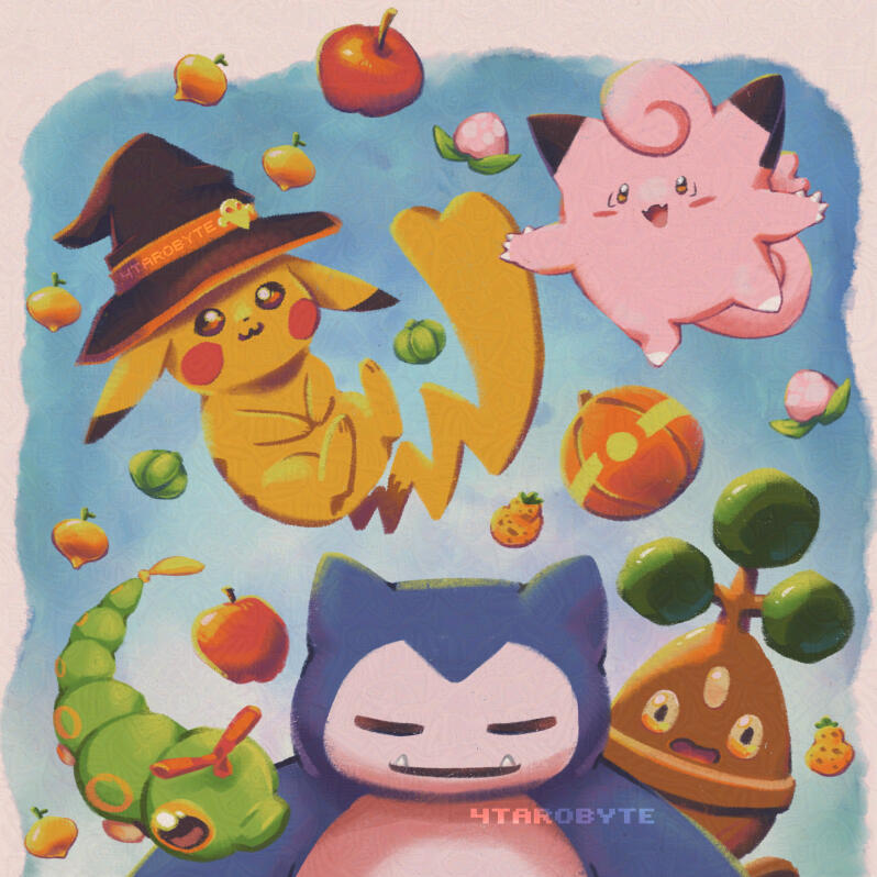Sketchbook print: my Pokemon Sleep journey (2023)