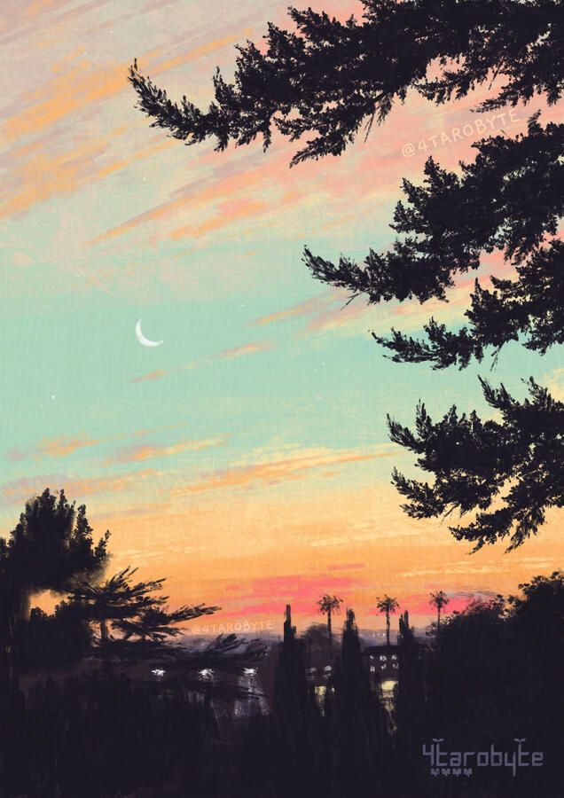 Original sunset plein air painting (2024)