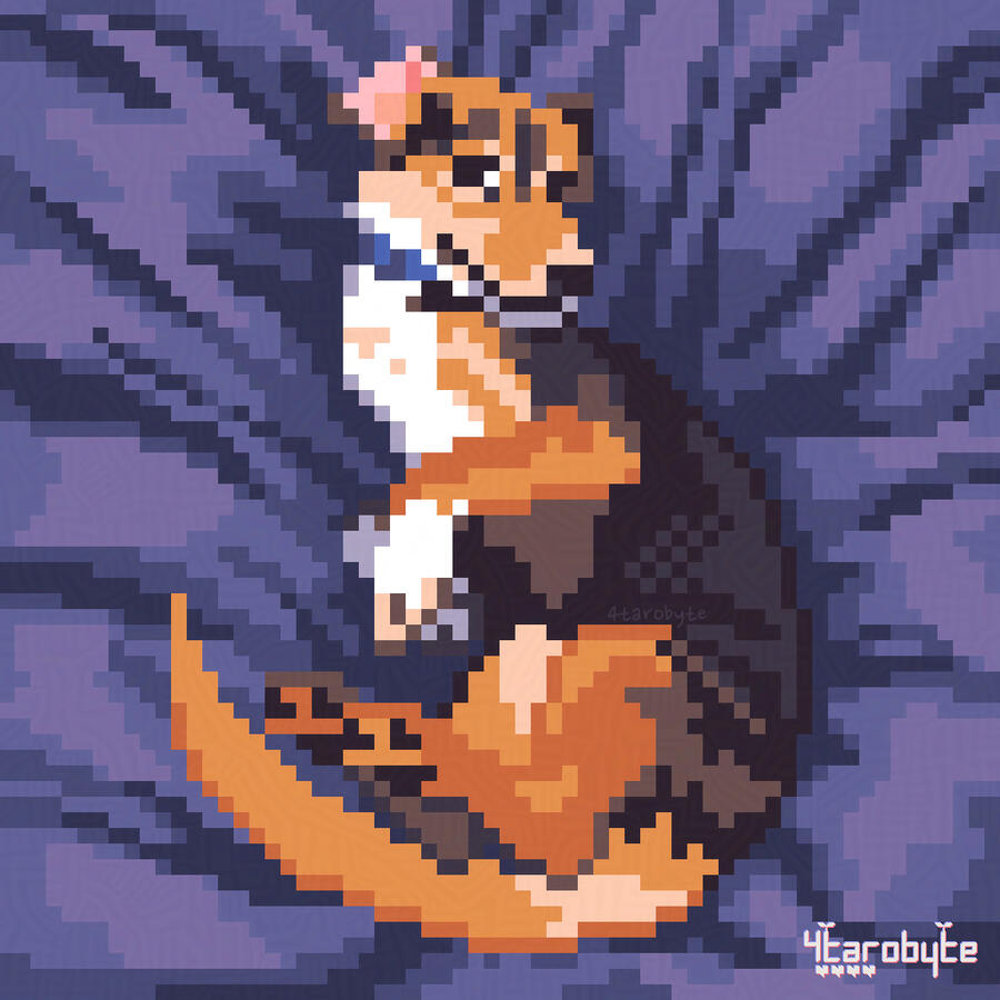 Pixel art pet portrait (2024)
