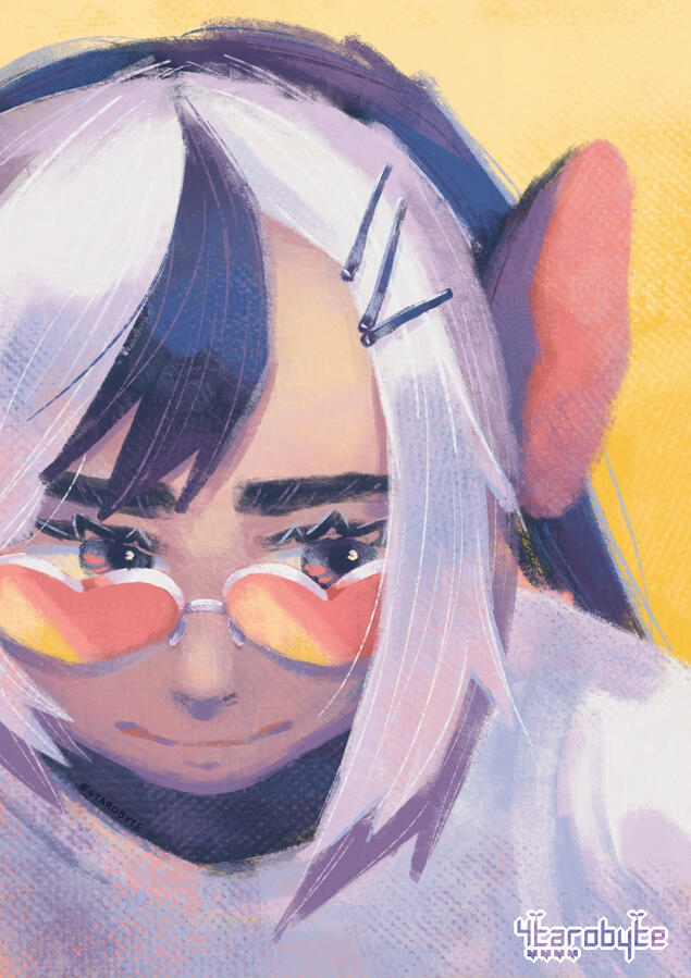 Taro Byte digital painting portrait (2024)