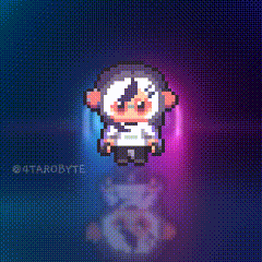 Pixel art Taro Byte walking sprite (2024)