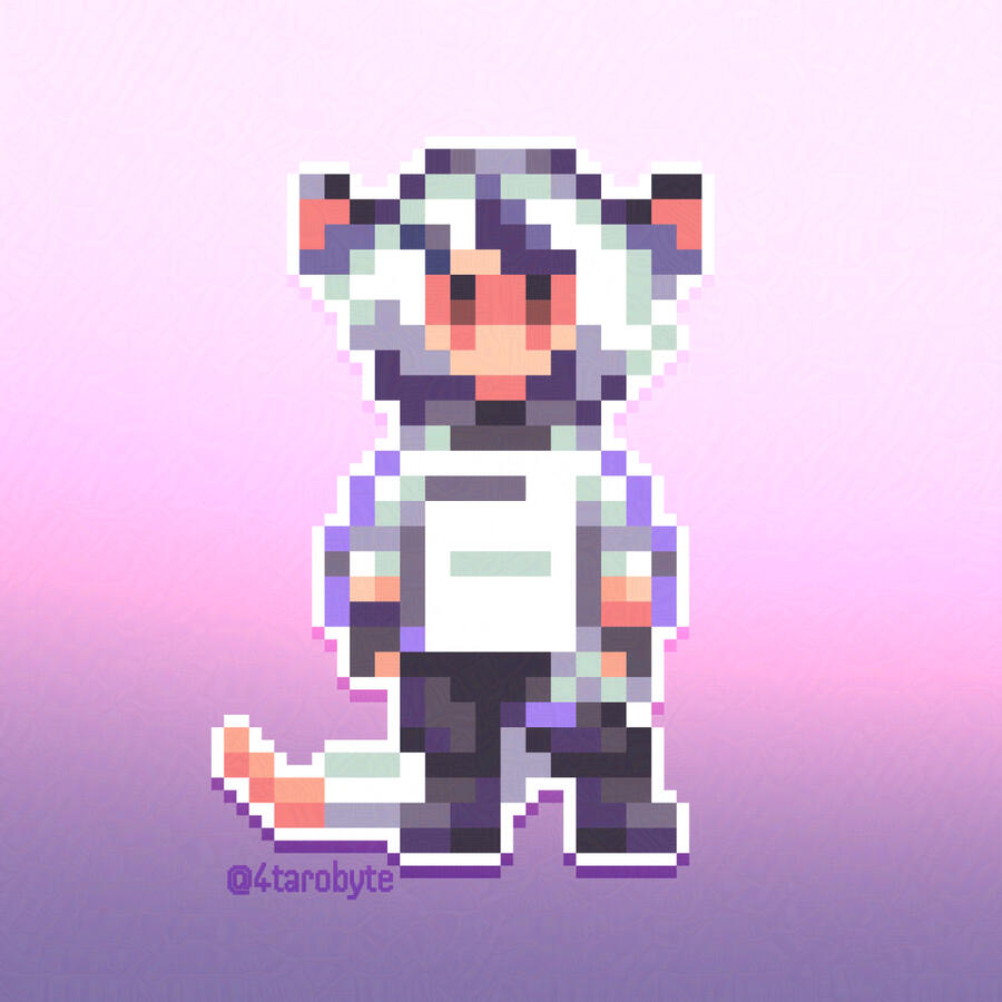 Pixel art sprite of my current design (2024)